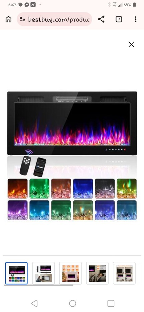 Electric Fireplace Insert With Remote