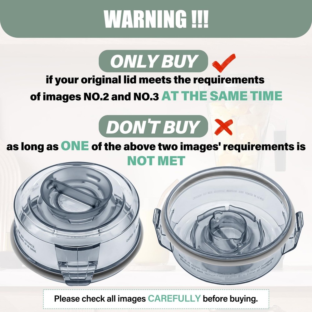 Replacement Lid Compatible with 48 oz Container A3500 A2500 A3300 A2300, Top ...
