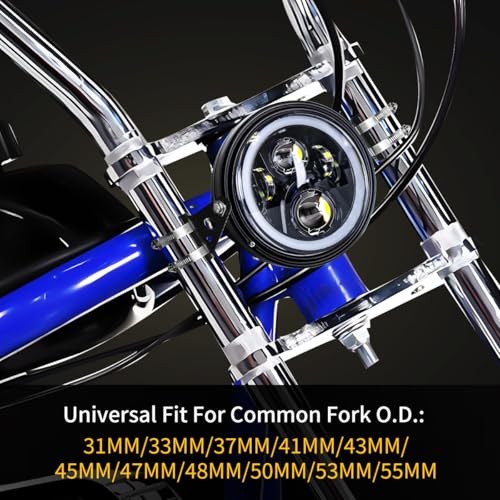 Motorcycle Headlight Brackets With Motorcycle Headlight Brackets - Side Mount