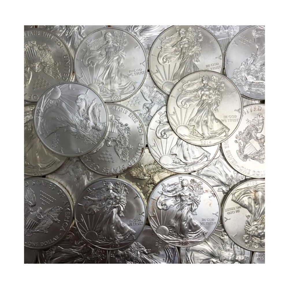 1 oz American $1 Silver Eagle Coin ( Cull, Damaged, Circulated, Cleaned )