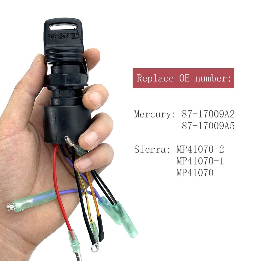 Boat Ignition Switch with Key Replacement for Mercury Mariner Outboard Motor ...