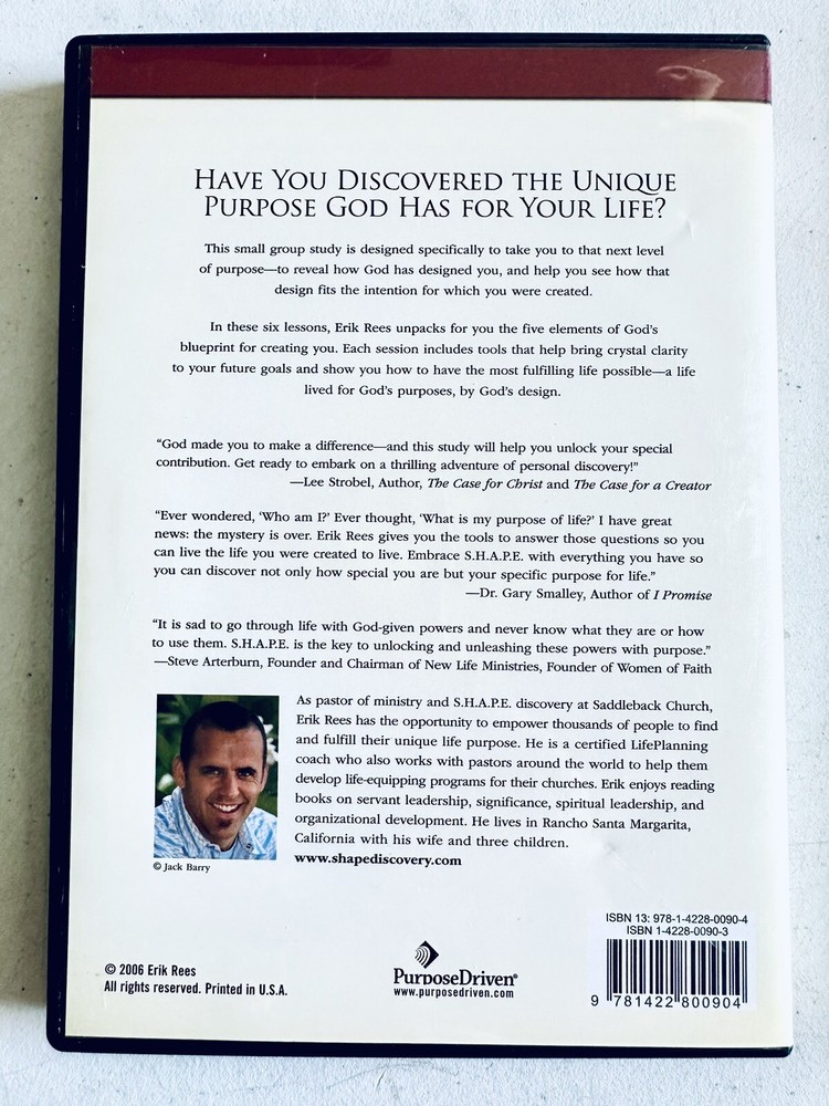 S.H.A.P.E. Small Group Bible Study : Finding & Fulfilling Your Unique Purpose…