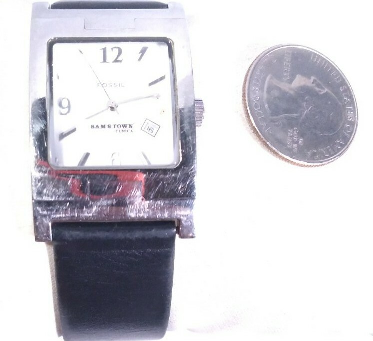 Sams Town Tunica Casino Watch by Fossil Arkitekt Pr5168 Black Band Silver Case