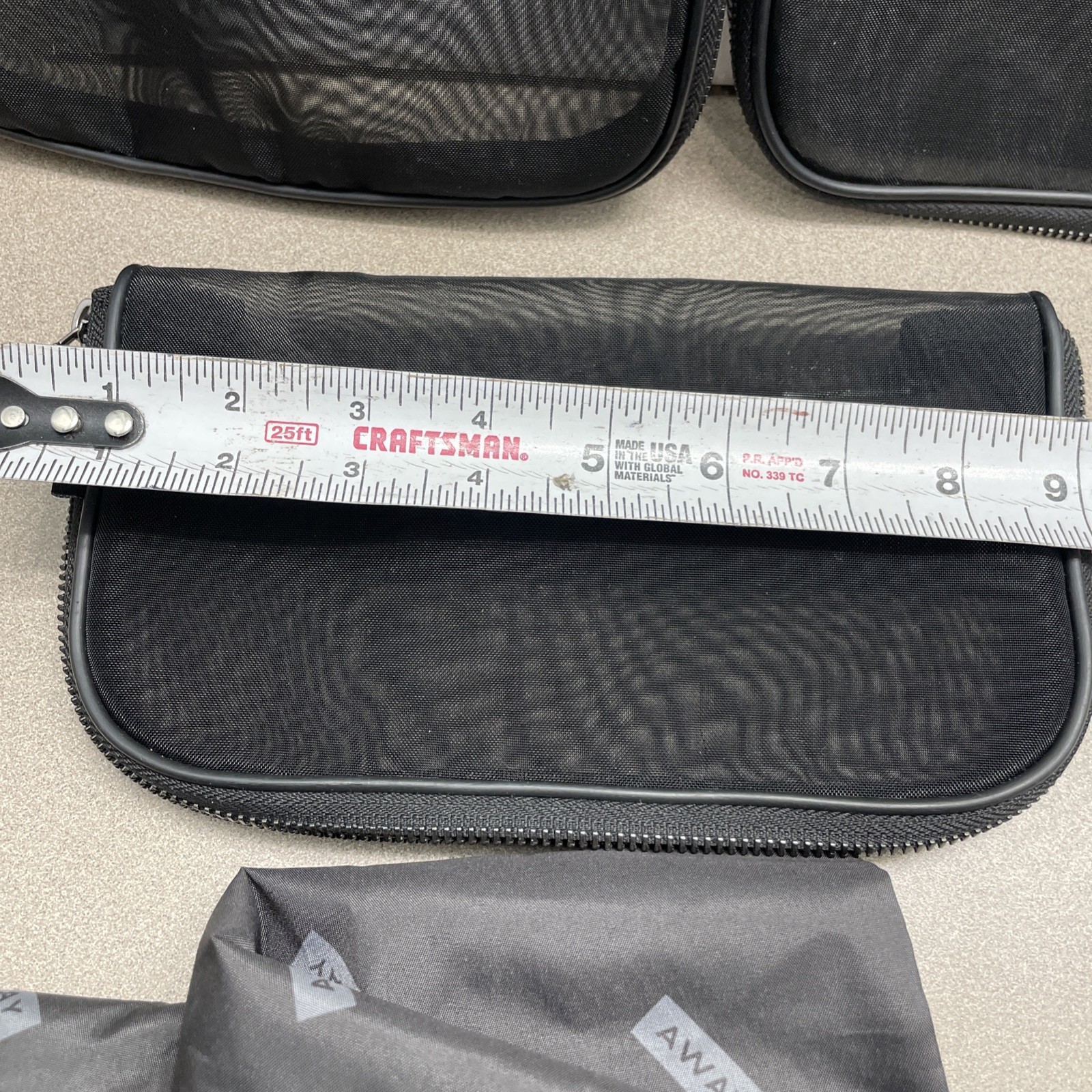 Away Brand Travel Luggage Mesh Packing Cubes Bags Pouches Toiletries Set Of 7