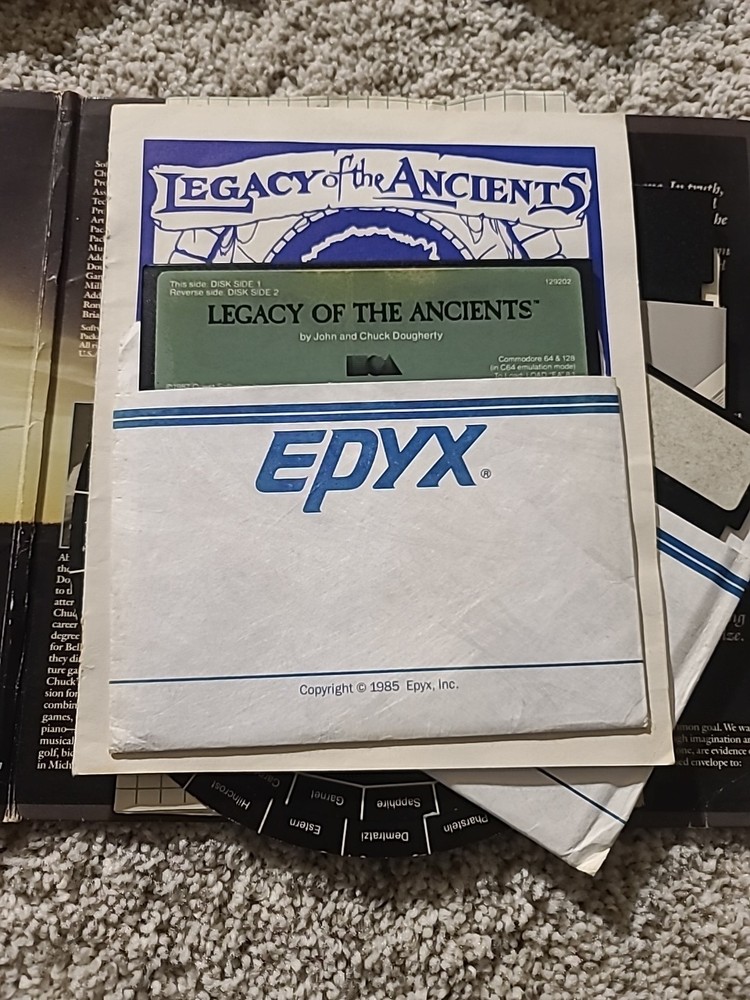 Legacy of the Ancients (EA) – Fold‑Out Folder, Disk, Code Wheel, Manual,...