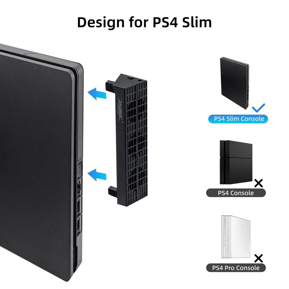 Intelligent 3-Fan Cooling System for PS4 Slim - Automatic Temperature Control