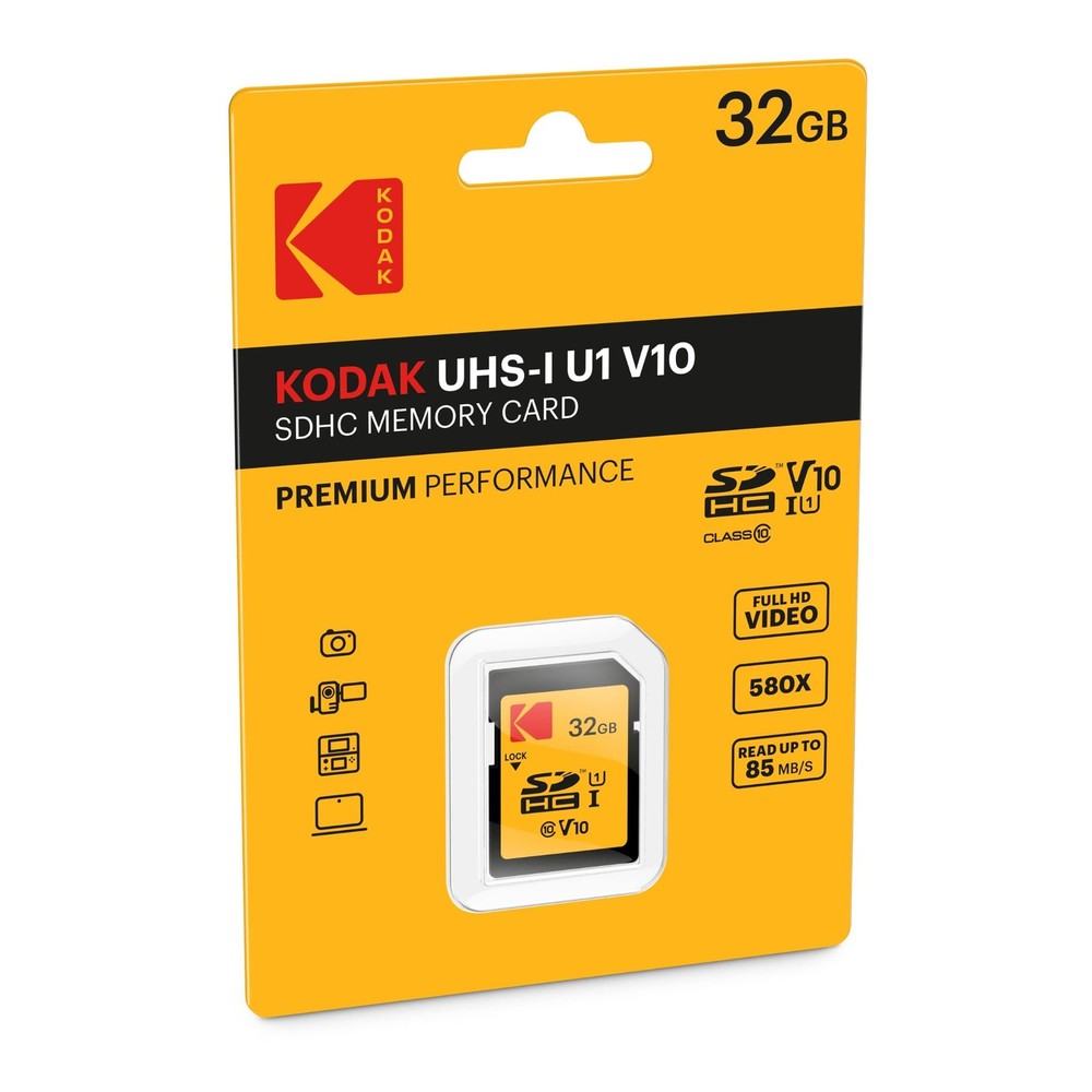 Kodak 32GB Class 10 UHS-I U1 SDHC Memory Card 5 Pack Bundle FAST
