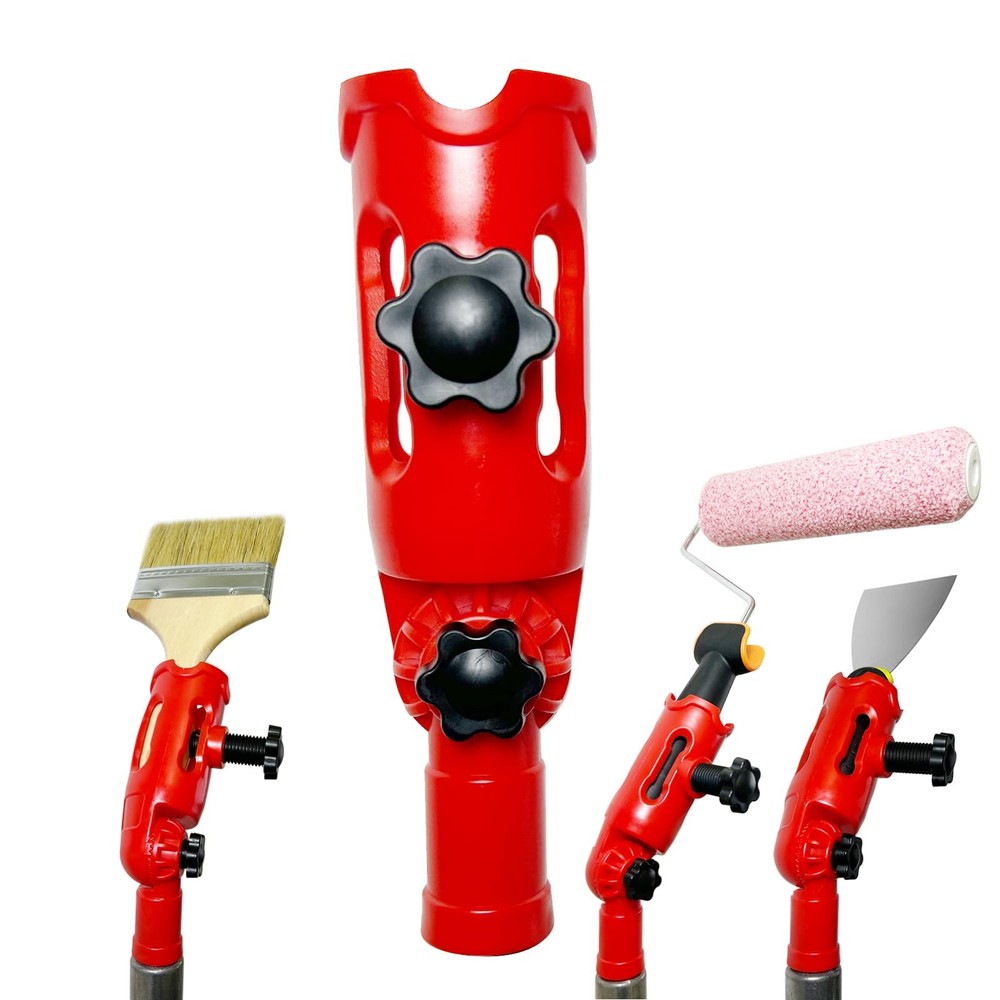 Multi-Angle Paint Brush Extender for High Ceiling,Extension Pole Red
