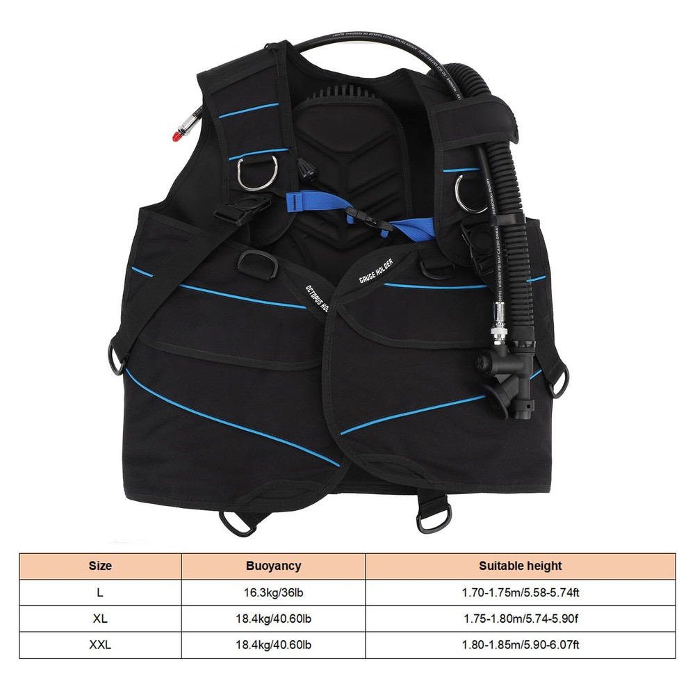 Adjustable Lightweight Scuba Diving BCD For Deep Diving PXCI