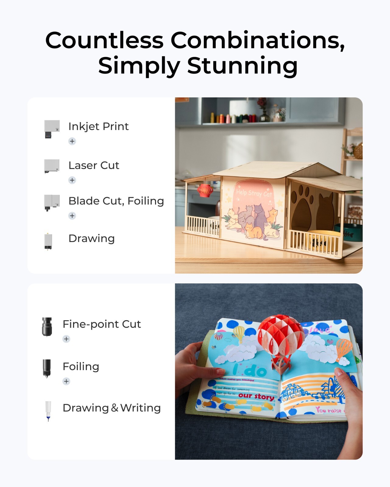 (Refurbished)xTool M1 Ultra 10W Laser Engraver, Printing Cutting Drawing Machine