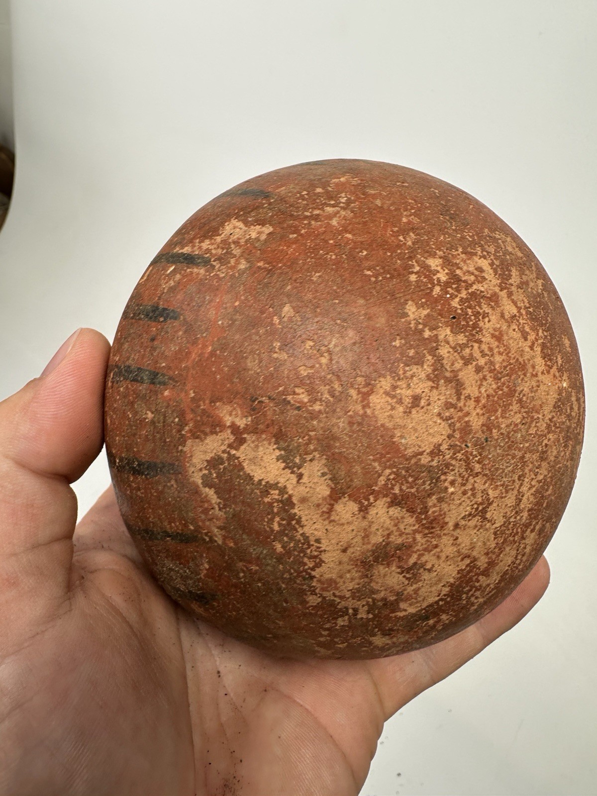 Pre Columbian Mayan? Painted Pottery Earthenware Bowl Jar Genuine 500BC-1200AD