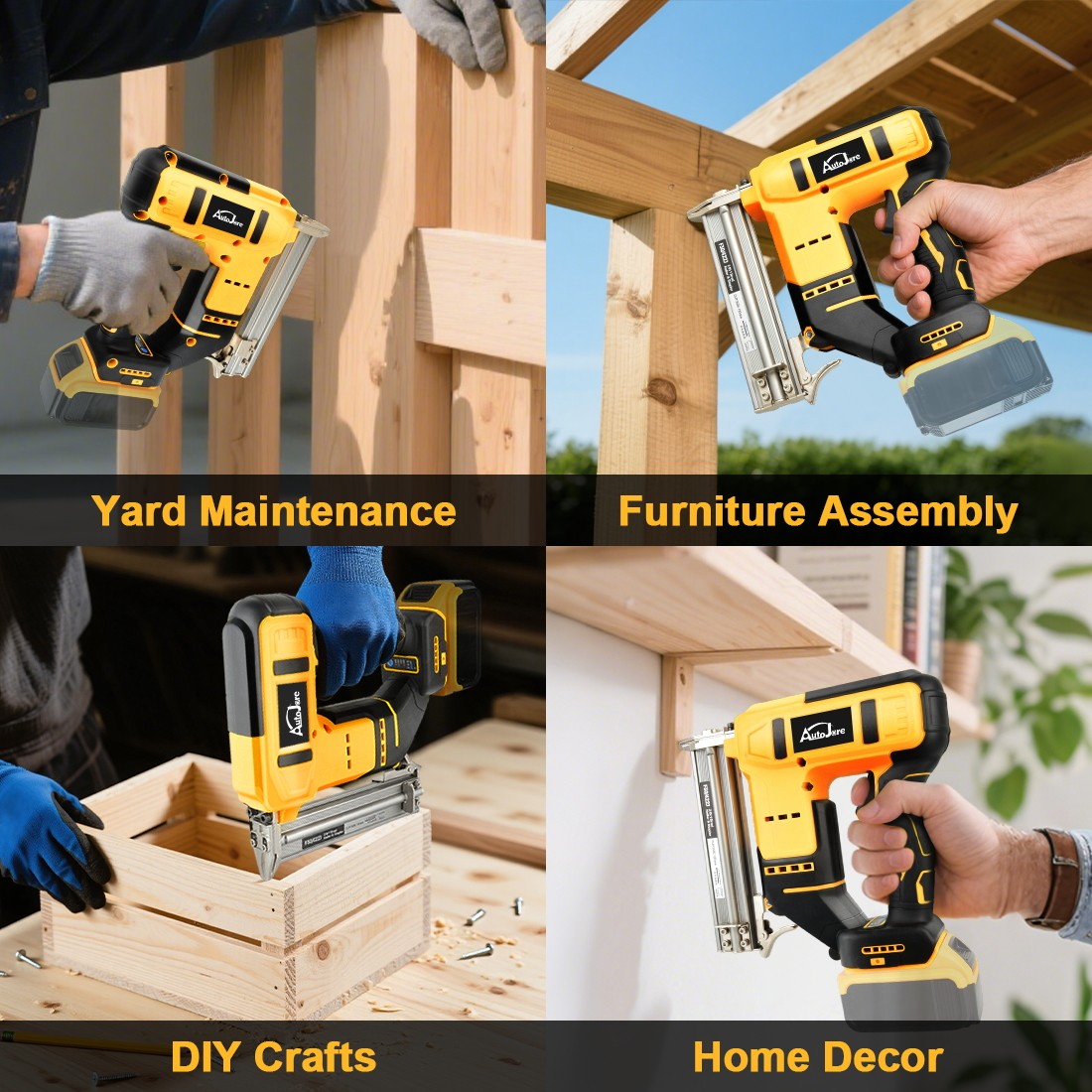 18GA Cordless Brushless Brad Nailer for Dewalt 20V Battery,2 in1 Electric Nail