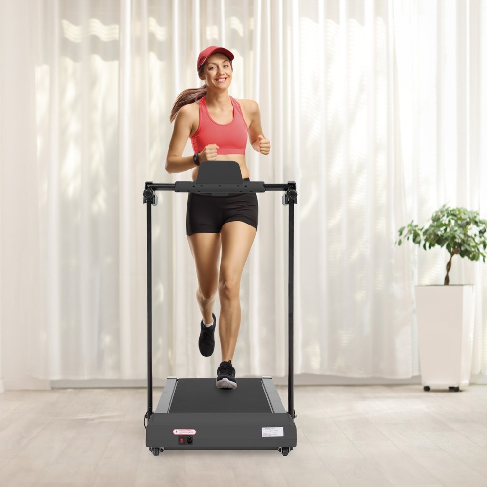Compact Foldable Electric Treadmill Small Spaces Lightweight Folding with Handle