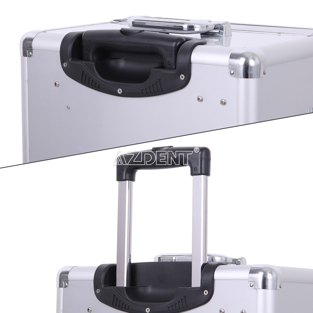 Dental Portable Mobile Delivery Unit Cart+Air Compressor+Scaler+Curing Light USA