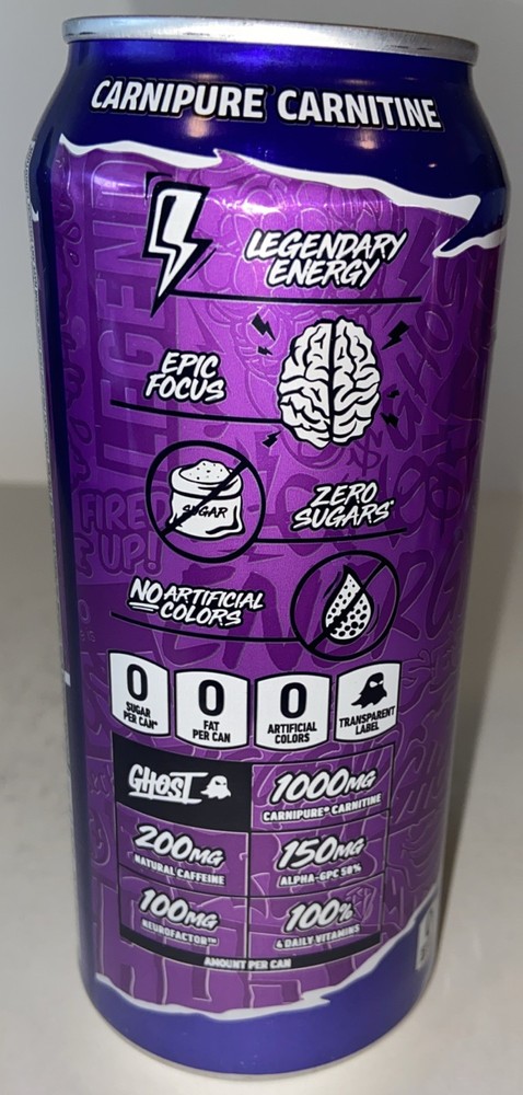2025 16oz. WELCH’S ENERGY CAN ( GHOST )EMPTY TOP OPENED