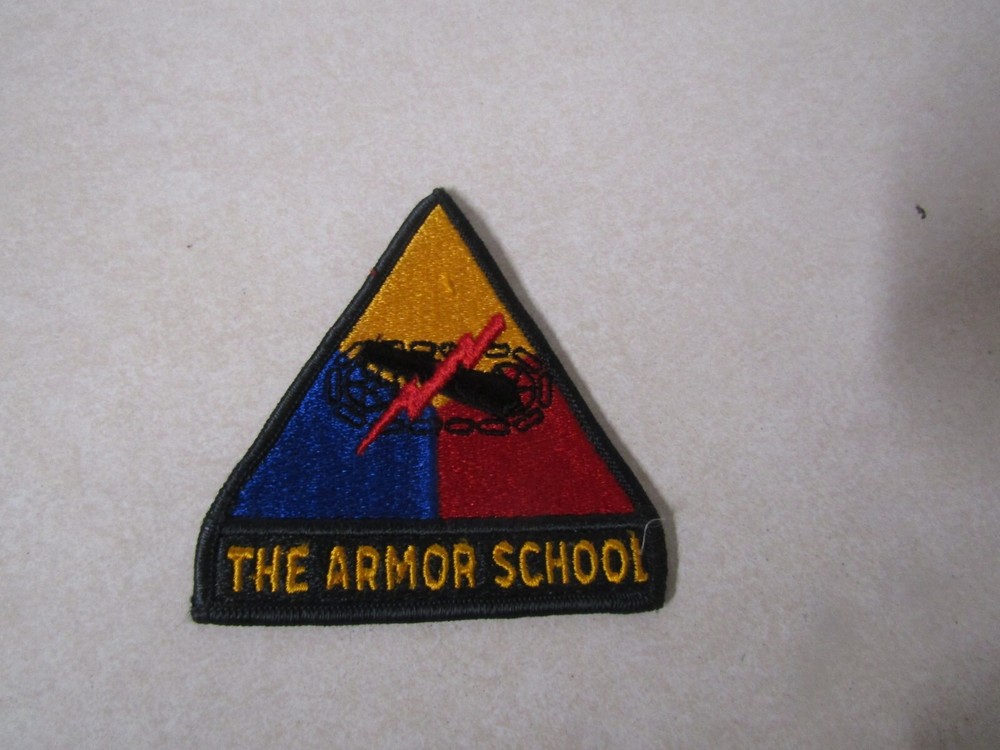 MILITARY PATCH SEW ON OLDER THE ARMOR SCHOOL