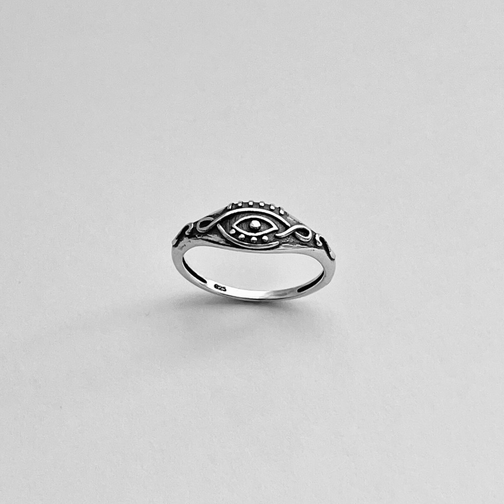Sterling Silver Celtic Eye Ring, Protector Ring, Silver Ring, Evil Eye Ring