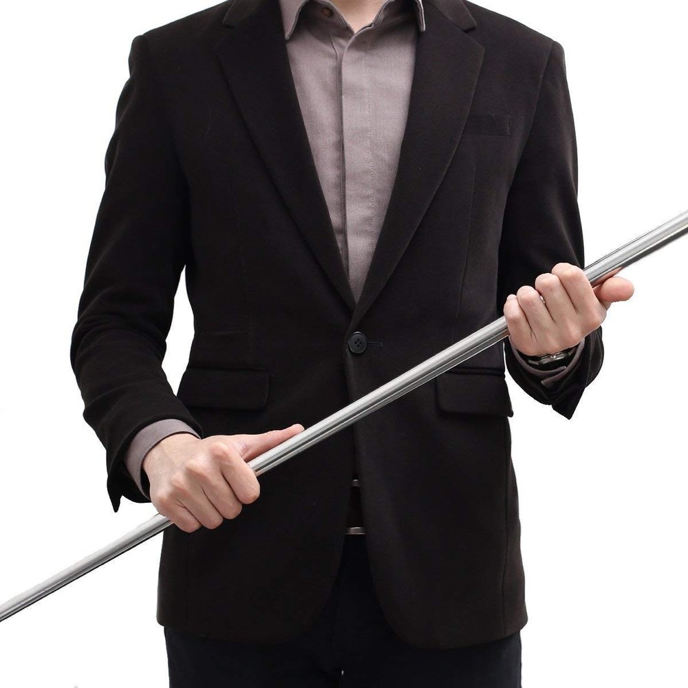 Professional Silver Magic Cane with Quick-Action Spring Switch & Gloves Included