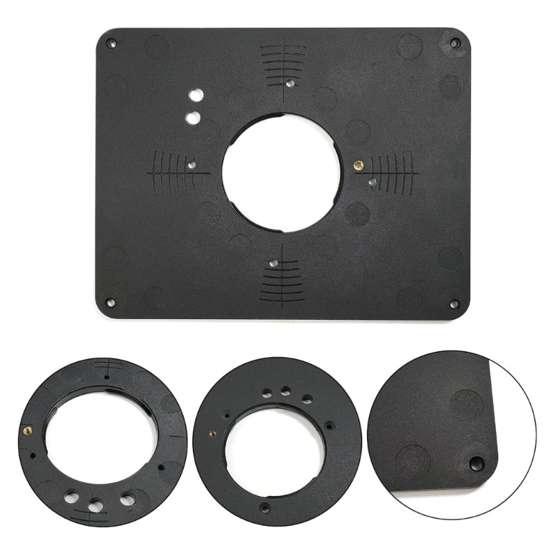 Practical Predrilled Router Table Insert Plate Set Includes Mounting Hardware