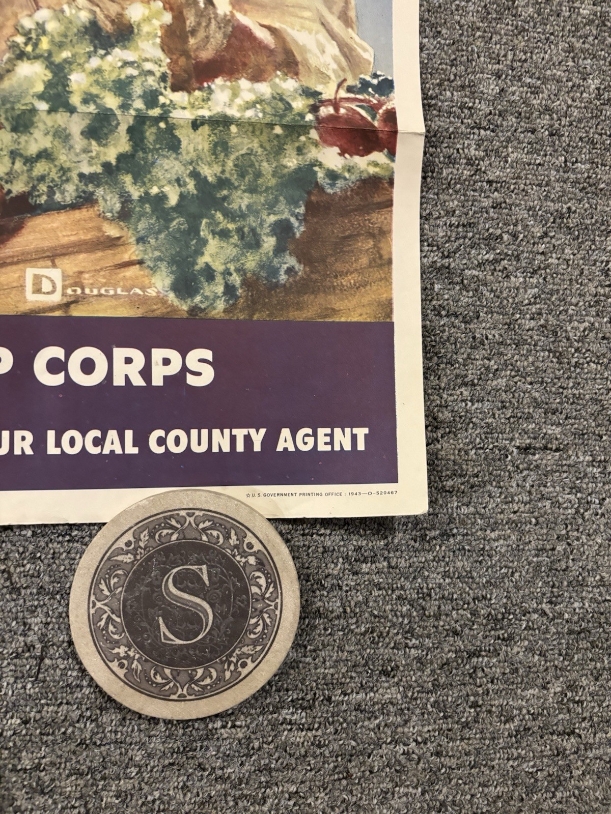 Original WWII Poster Work On A Farm This Summer Join The Crop Corps 16x22.5”