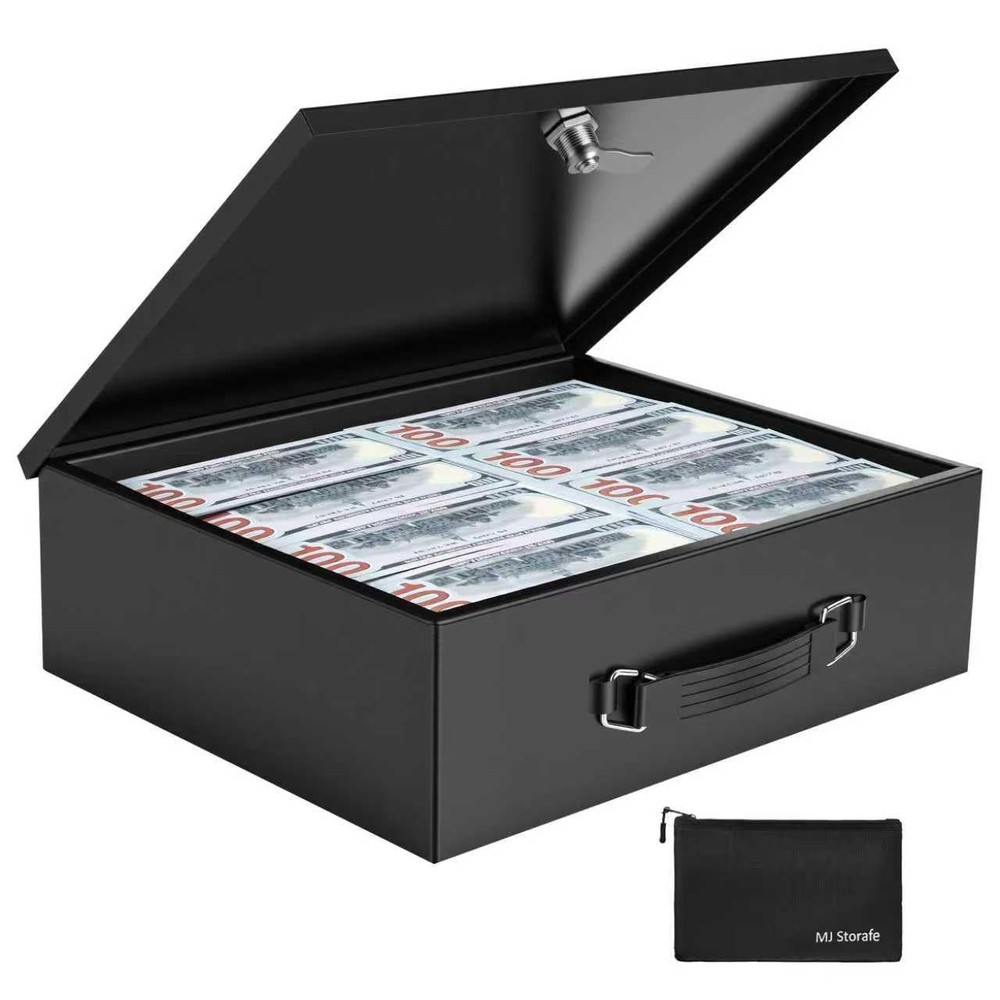 Fireproof Document with Key Lock & Fireproof Money Bag, Large Safe Storage fo...
