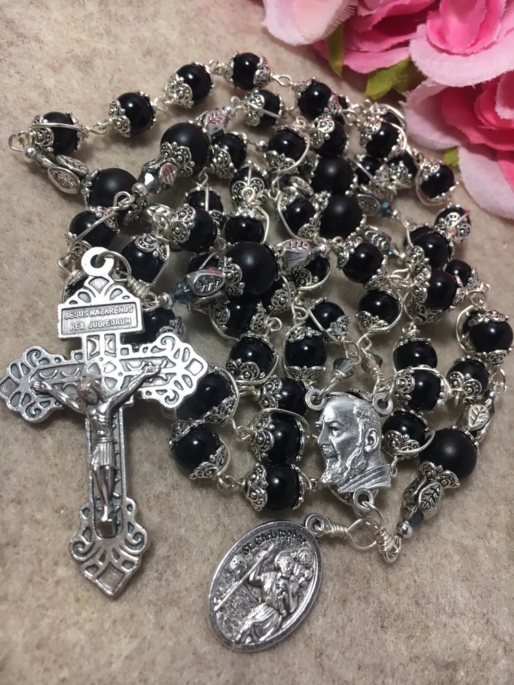 Unbreakable Rosary | St. Padre Pío/St Christopher Rosary | Handmade