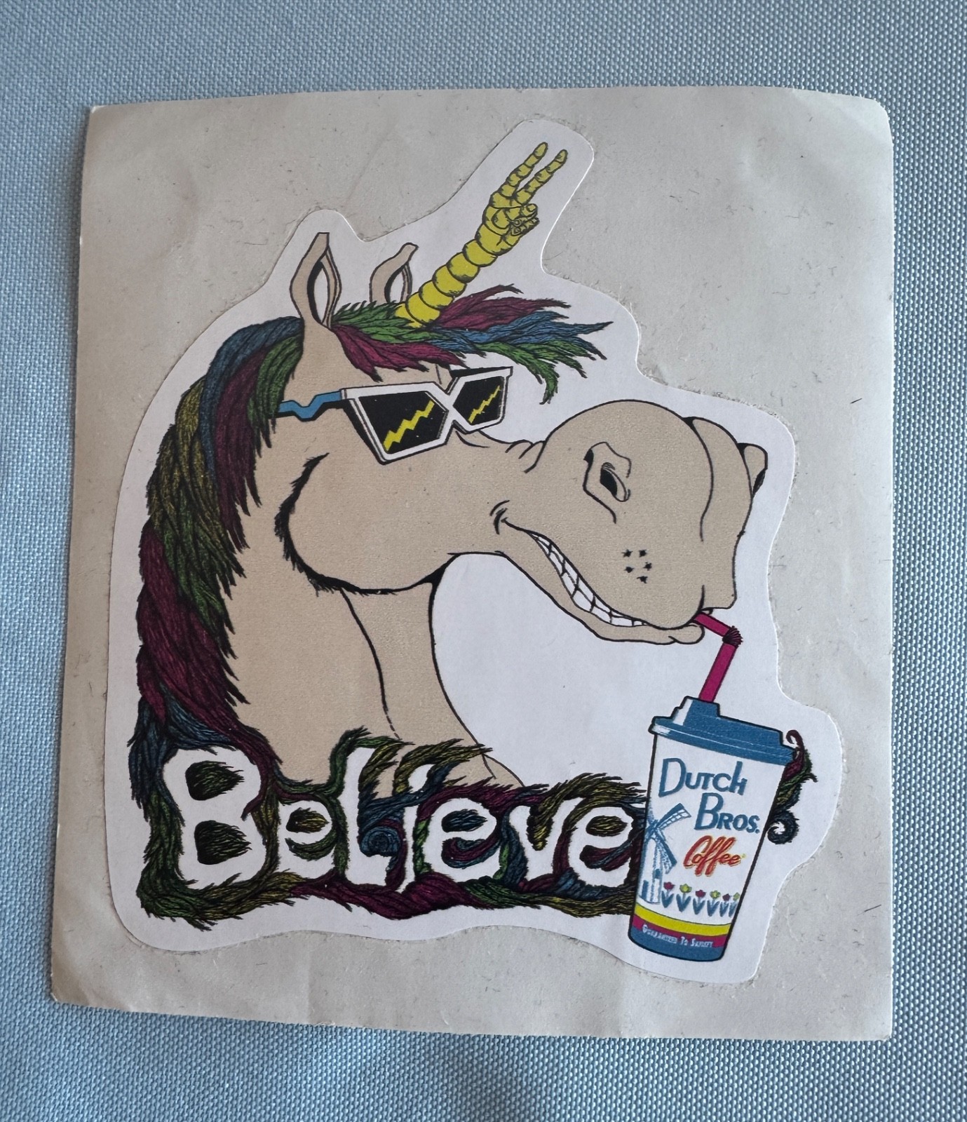 Dutch Bros Unicorn Believe Sticker!!