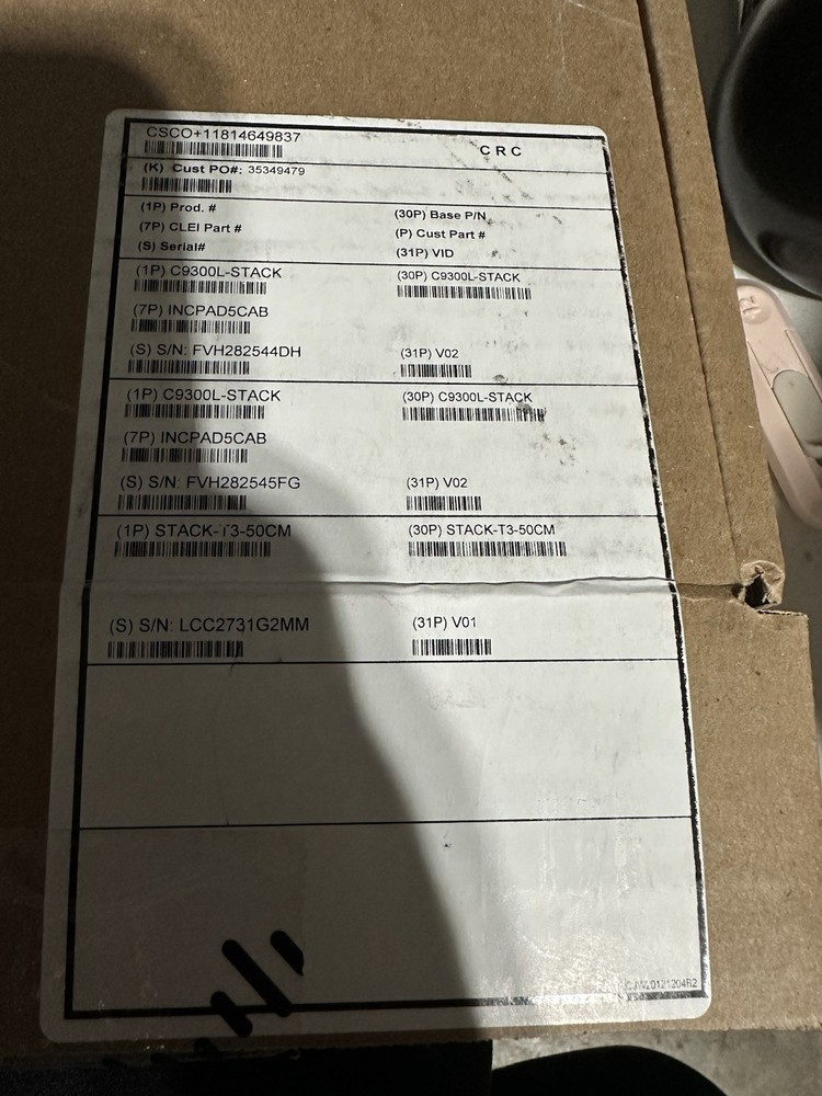 Cisco Network Stacking Cables Open Box. Brand New Never Used