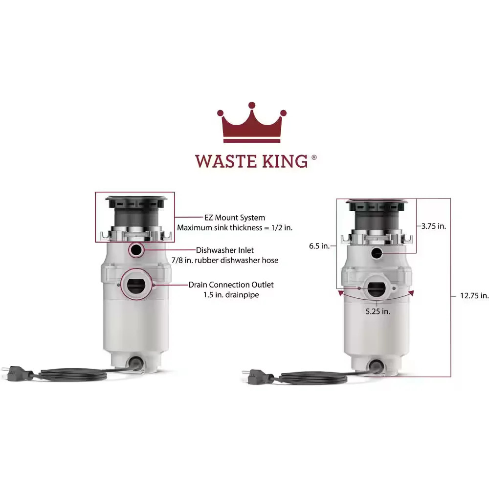 Legend Series 1/3 HP Continuous Feed Garbage Disposal