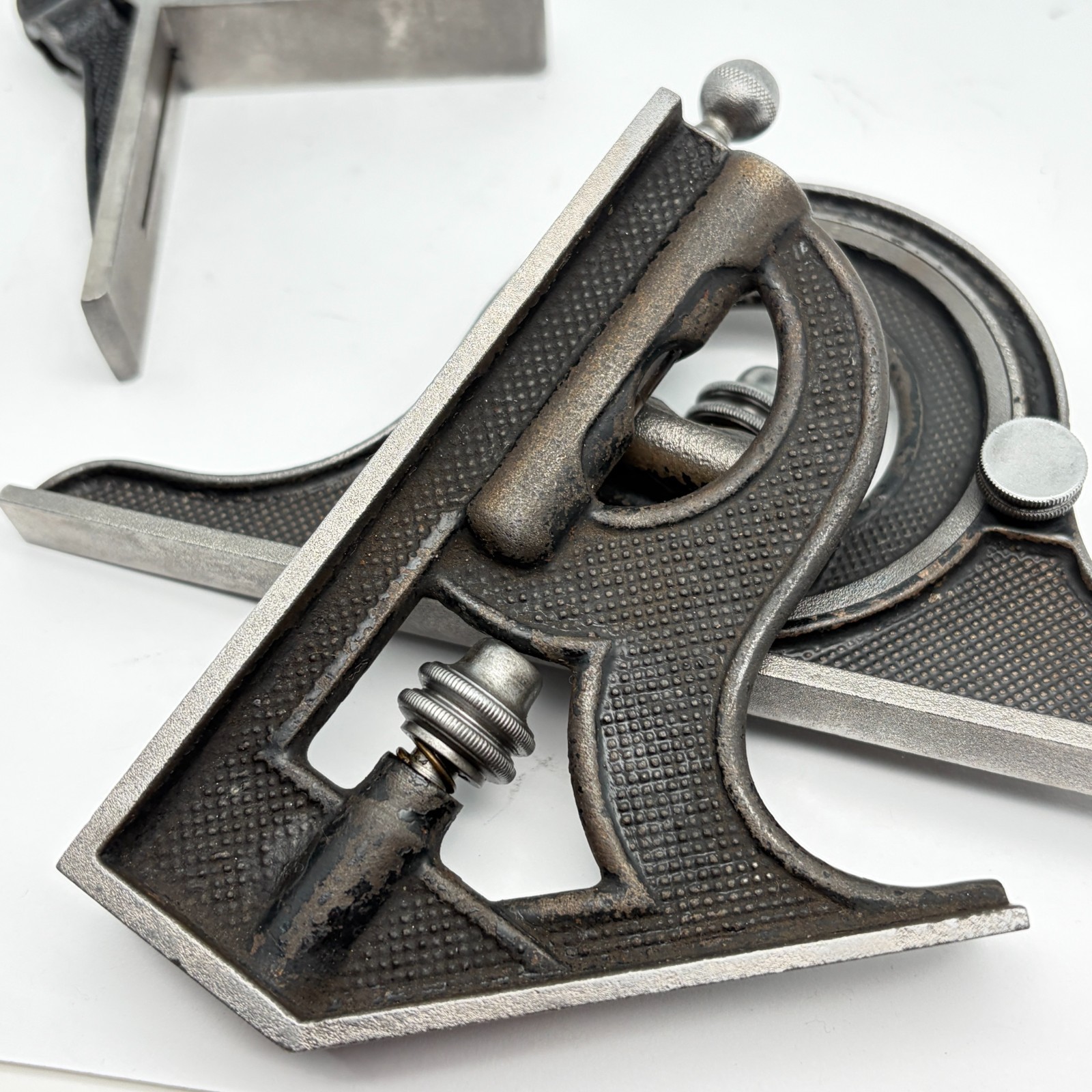 Preowned 18" L.S. STARRETT Comb. Square w/ Protractor Centerfinder - Machinists