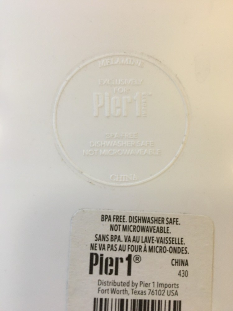 Melamine Plastic Trailer Tray, Pier One, 16", Serving, RV