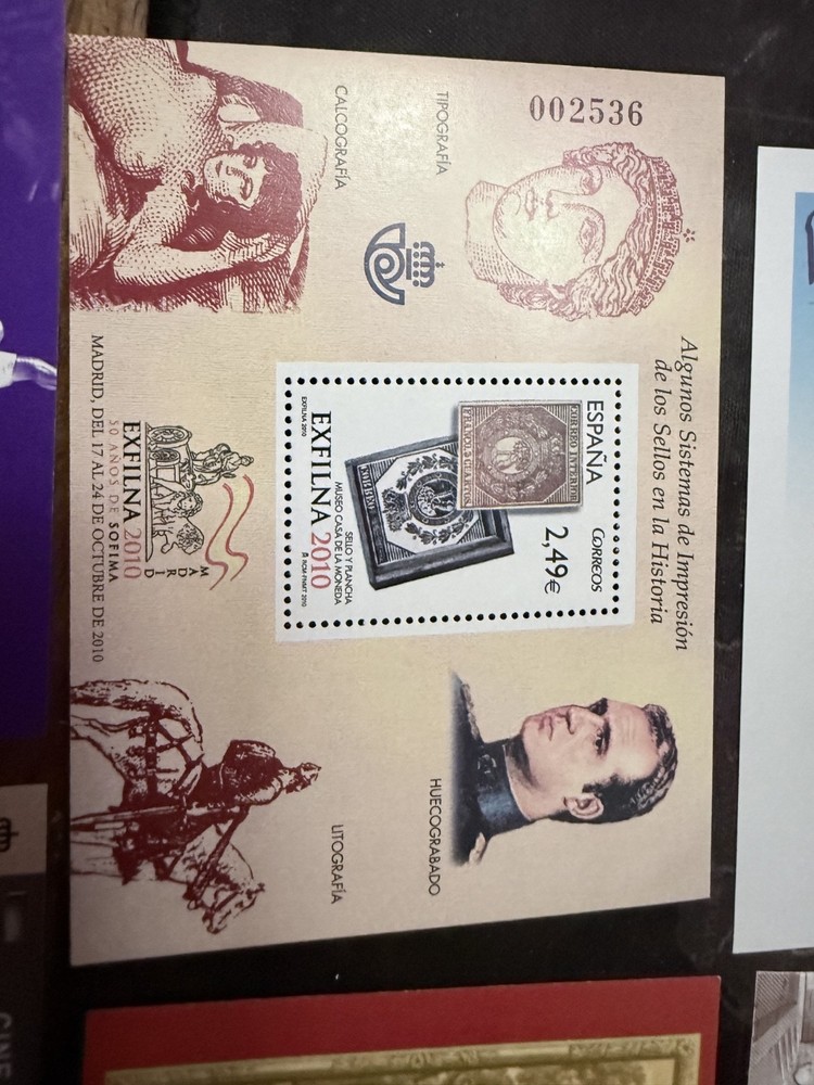 Spanish stamps 7 random mini sheets