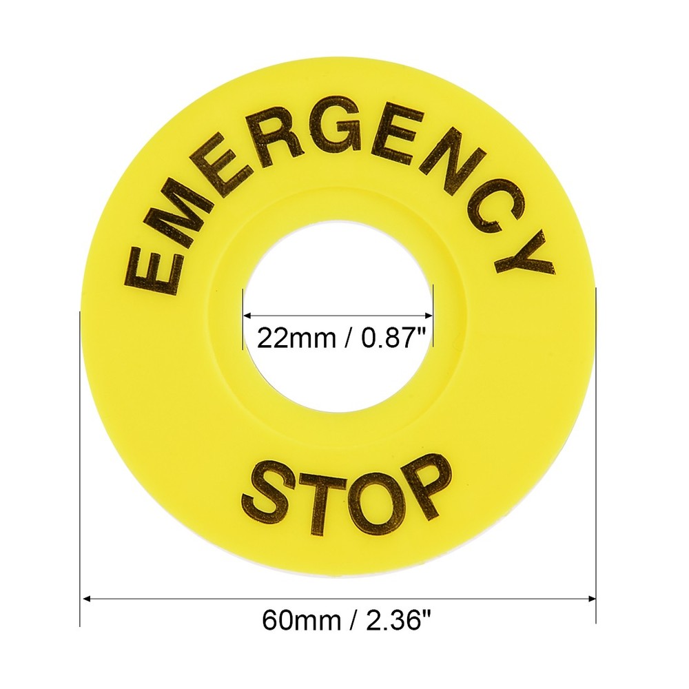 20Pcs 22mm Inner Diameter Emergency Stop Sign For Push Button Switch