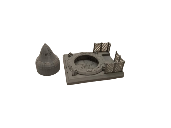 Sci-Fi Launch Pad Terrain Grimdark Tabletop Scenery