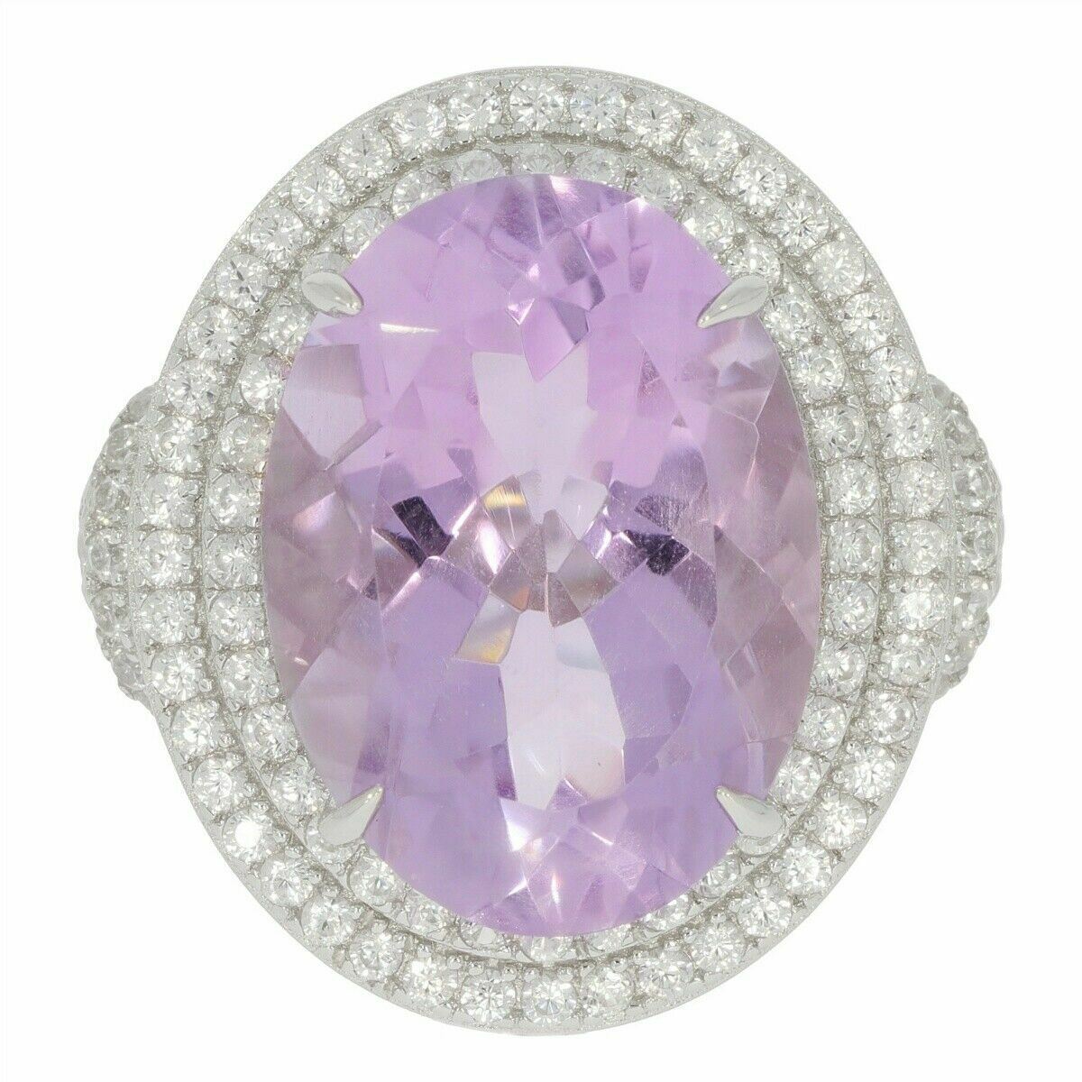 Sterling Silver Semi Mount Ring Setting Oval OV 18x13mm Halo Topaz or Moissanite