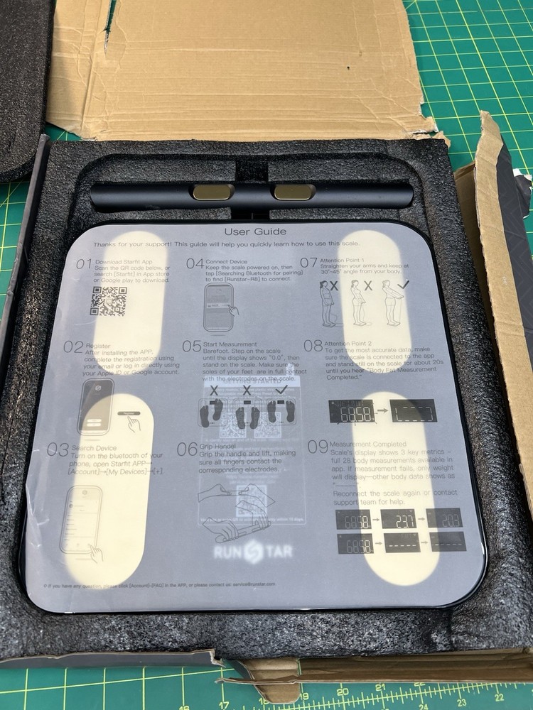 Runstar Smart Body Composition Scale 8 Electrode BMI Bluetooth App