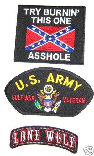 PATCH MOTORCYCLE VEST JACKET PATCH GULF WAR U.S. ARMY