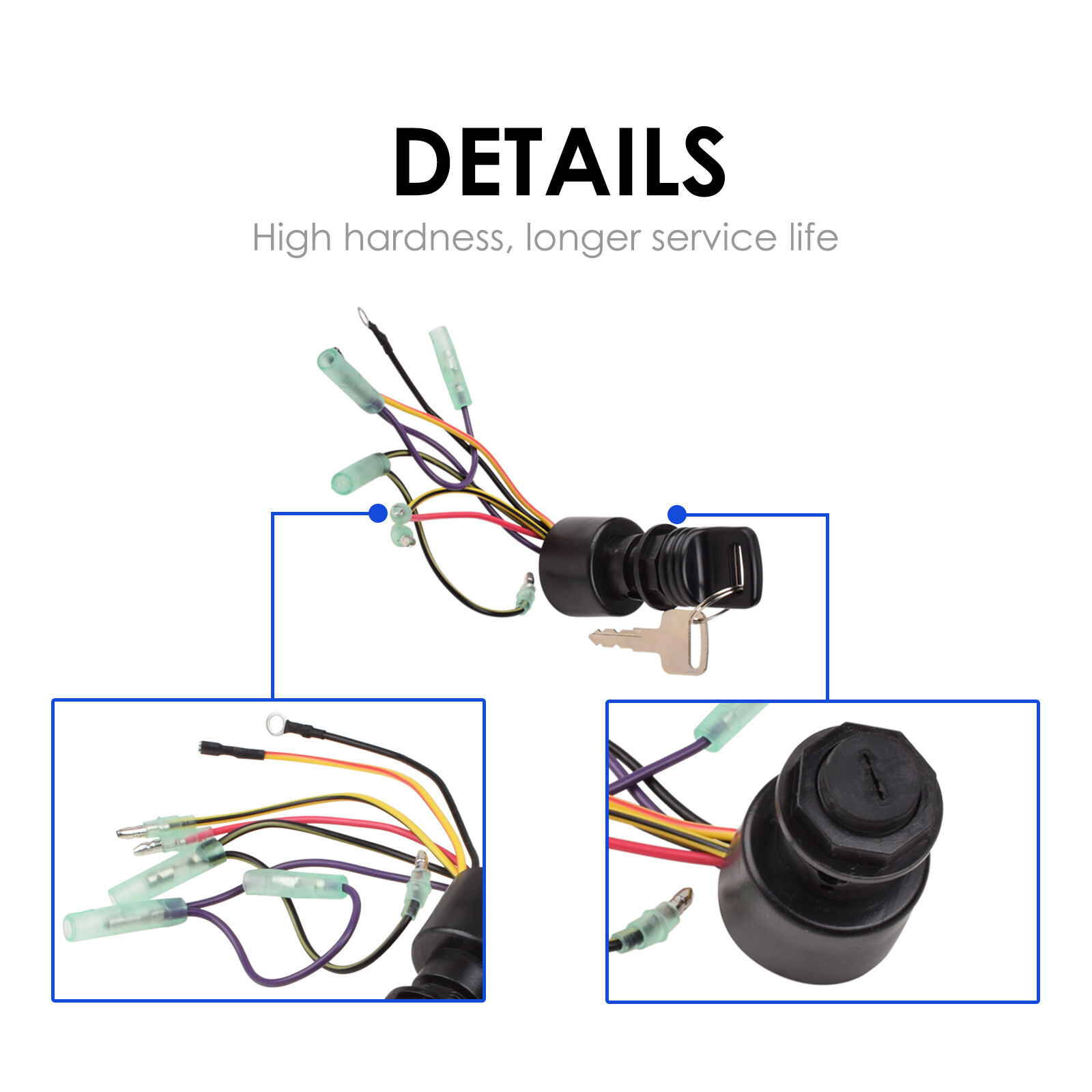 Ignition Switch w/Keys for Mercury Outboard Push to Choke 87-17009A5 A2 6-Wire