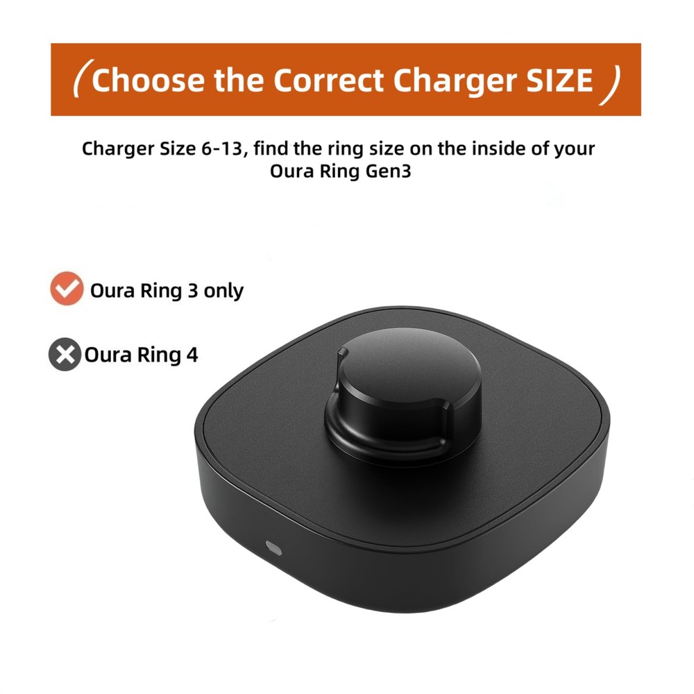 Fast Charging Dock for Oura Ring Gen3 - Size 11 with USB-C Charging Cable