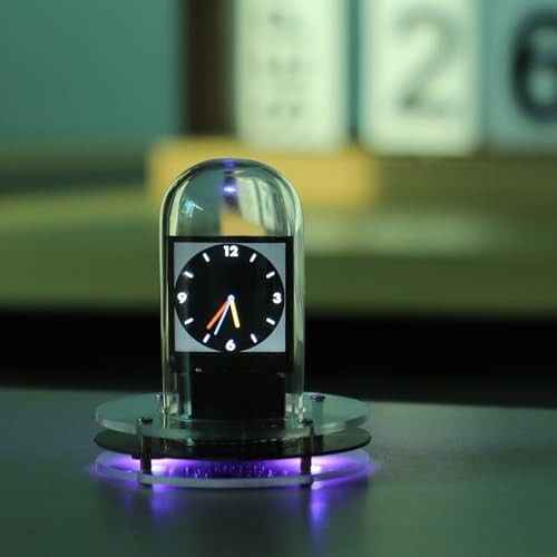 Nixie Tube Clock Mini IPS Clock, Multiple time Modes, WiFi Timing, Acrylic