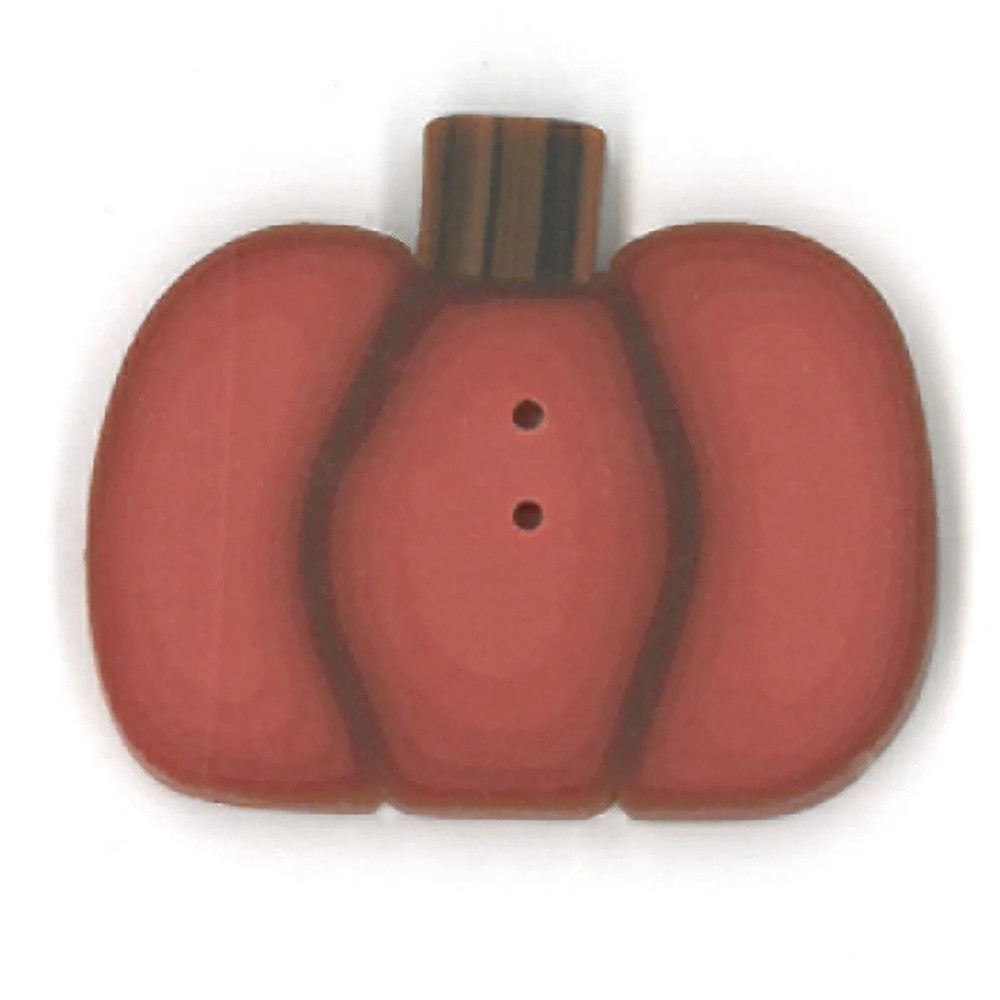 Just Another Button Company Polymer Clay Button ~Large Orange Pumpkin ~ 2212L