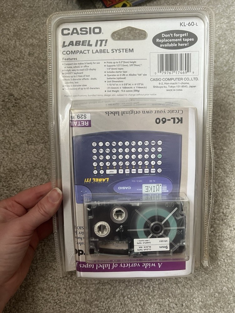 Casio EZ-Label Printer KL-60-L - NEW
