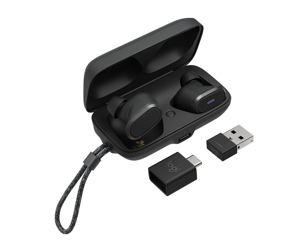 (1 QTY) 985-001081 Logitech Zone True Wireless Bluetooth Earbuds Graphite