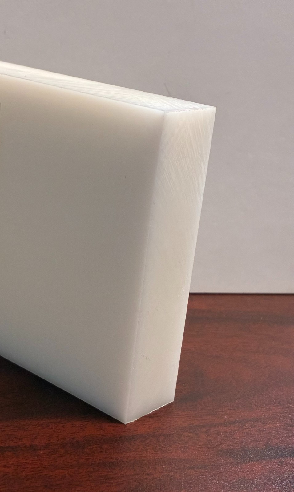 White Plastic (HDPE) Cutting Board - FDA/NSF/USDA - 12" x 12" x 1" Thick^