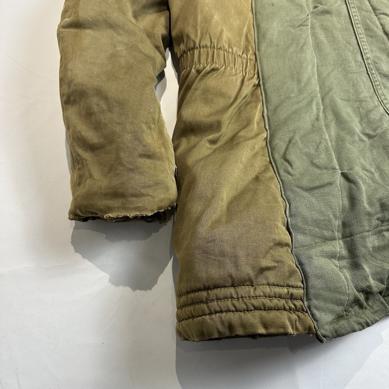 VTG WWII US Military B-9 Parka Cold Weather Jacket L Altered Distressed