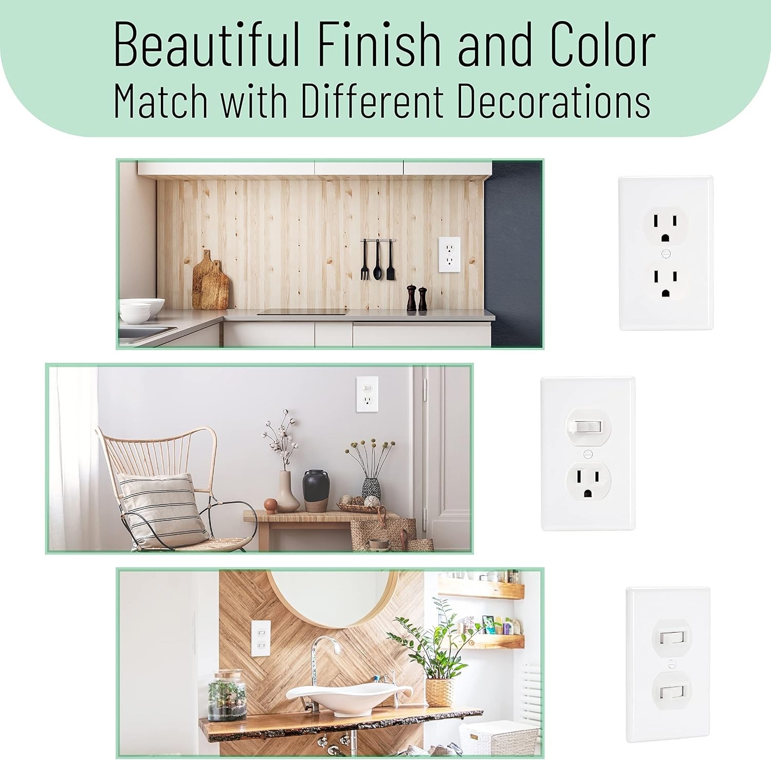 Outlet Covers Wall Plates - Electrical Outlet Covers12-pack Standard Size