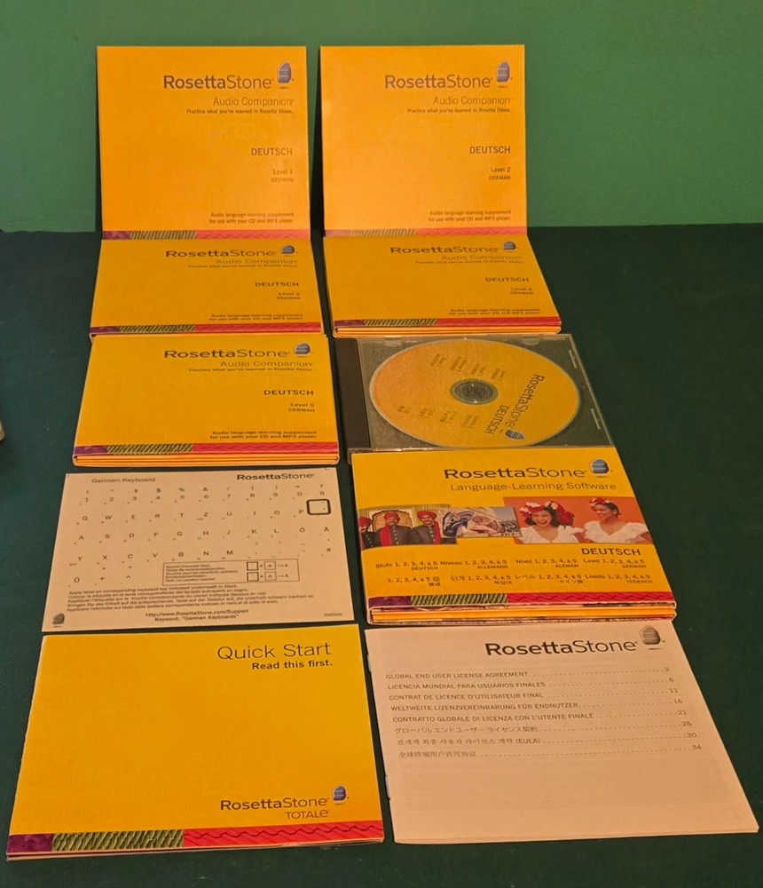 Rosetta Stone German Deutsch Version 4 Complete Levels 1-5