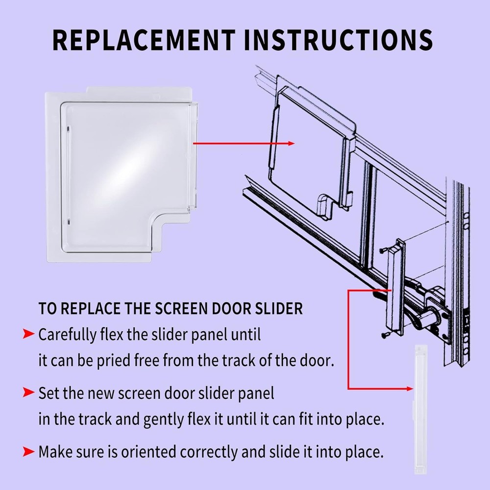 RV Screen Door Slide Panel 4701-00 Clear Replacement