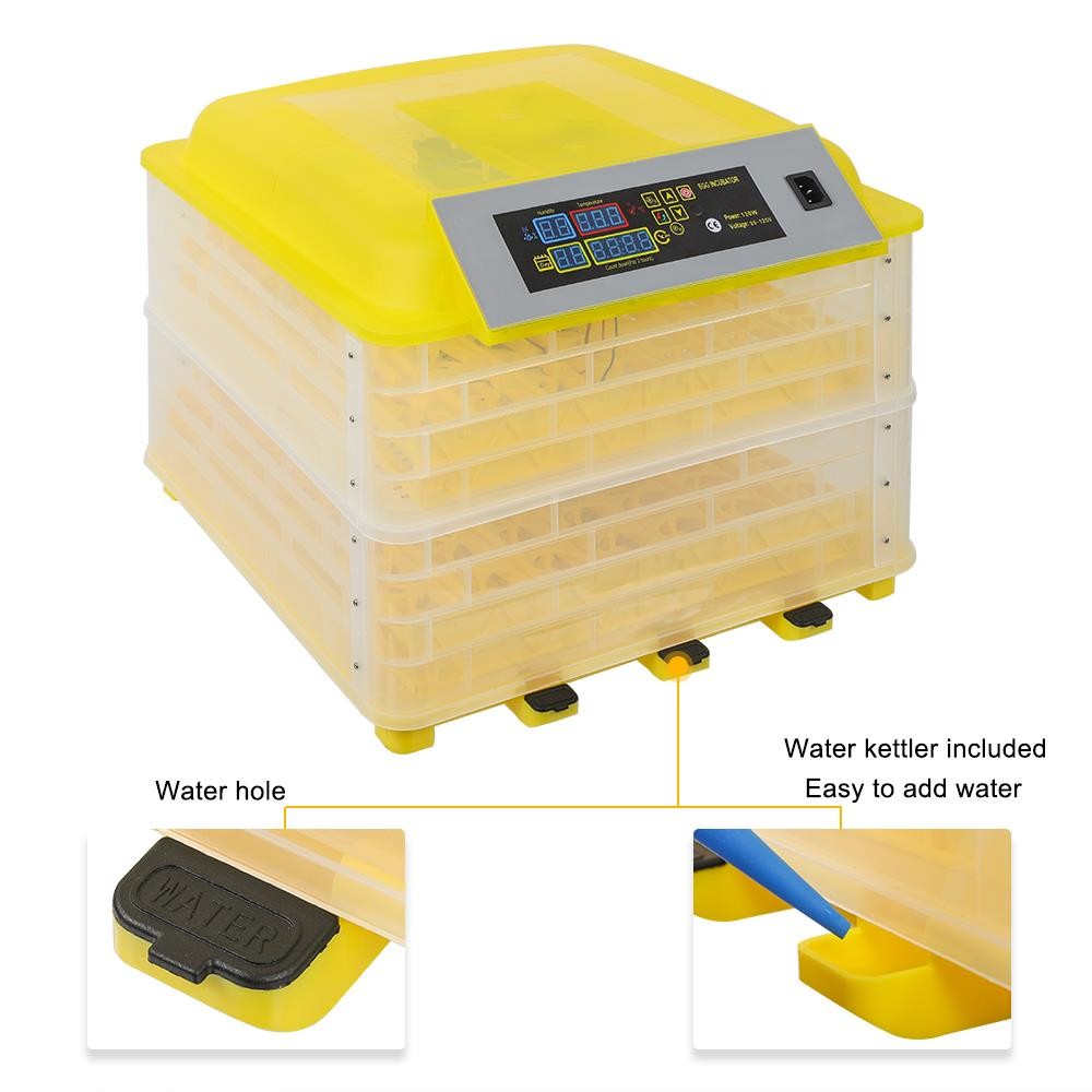 Digital Egg Incubator Hatcher Turning Temperature Control Automatic 112 Eggs