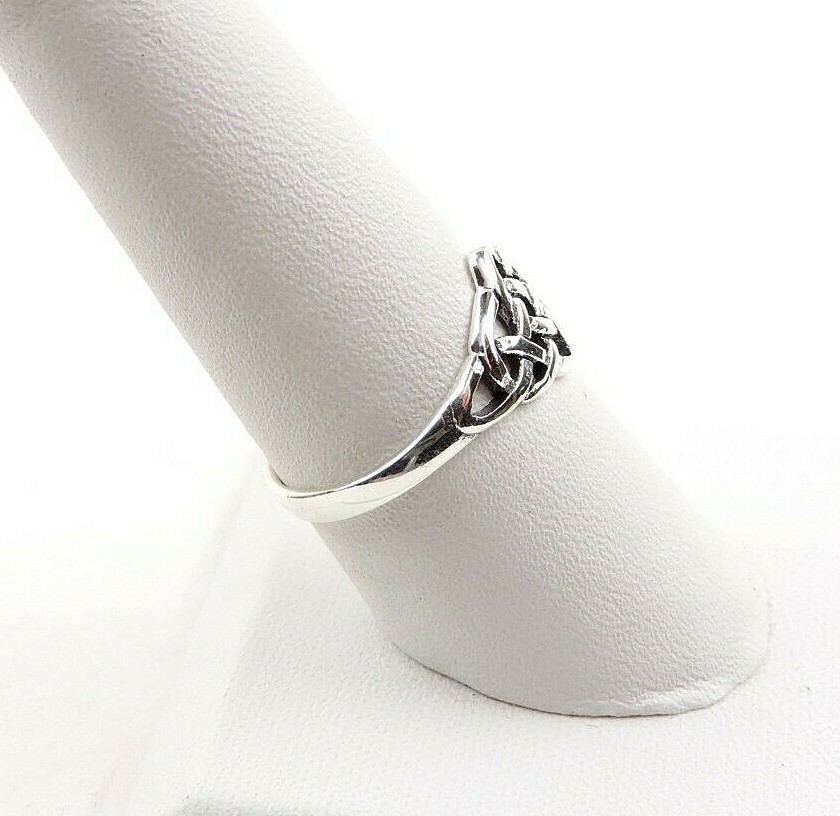 Sterling Silver Celtic Weave Ring - Free Gift Packaging